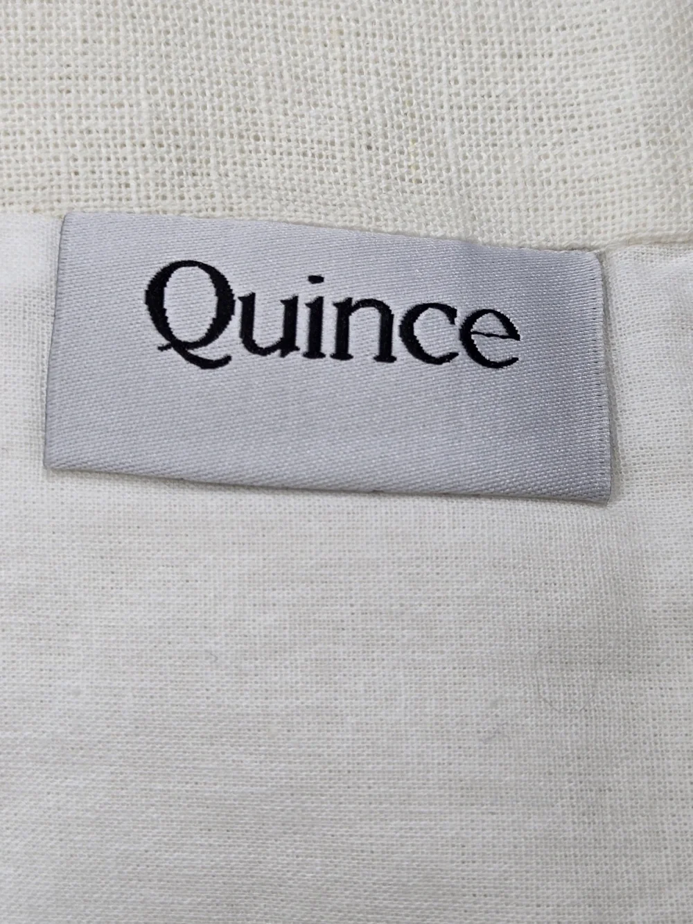 NWT QUINCE Set 2 48x84 Coastal Stripe Linen Cotton Curtains Ivory/Natural 9227